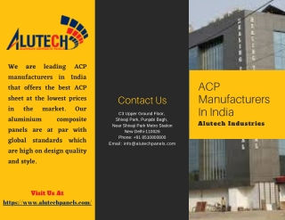 Top ACP Manufacturers In India