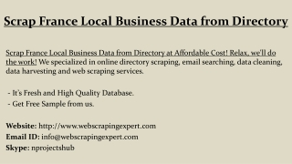 Scrap France Local Business Data from Directory