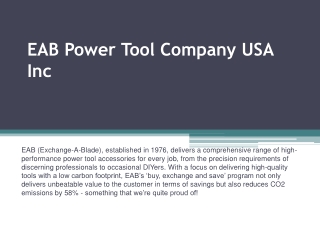 EAB Power Tool Company USA Inc