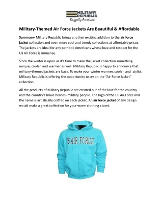 Military-Themed Air Force Jackets Are Beautiful & Affordable