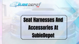 Seat Harnesses and Accessories Available at SubieDepot | Interior Products