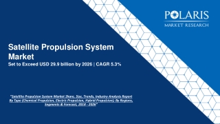 Satellite Propulsion System Market Share, Trends and Forecast