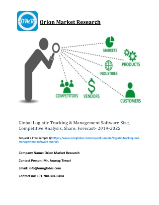 Global Logistic Tracking & Management Software Size, Competitive Analysis, Share, Forecast- 2019-2025