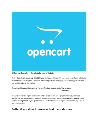 15 best live examples of open cart ecommerce website