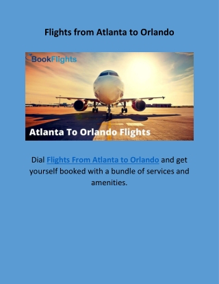 Flights from Atlanta to Orlando