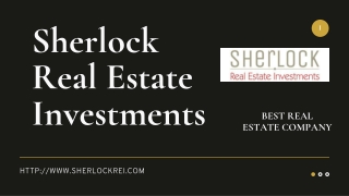 Sherlock Real Estate Investments Company- For Selling And Buying House