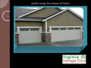 Quality Garage Door Repair In Fairfax