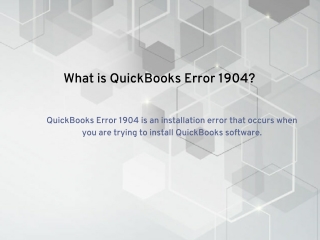 Quickbooks error 1904