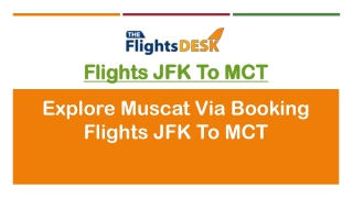 Flights JFK To MCT