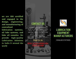 One of The Best Lubrication Equipment Manufacturers