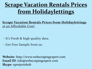 Scrape Vacation Rentals Prices from Holidaylettings