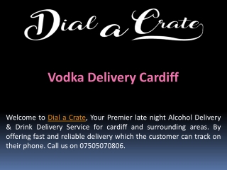 Vodka Delivery Cardiff