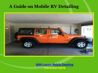 Mobile RV Detailing Services