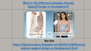 Difference between Women Apparel Design vs Development