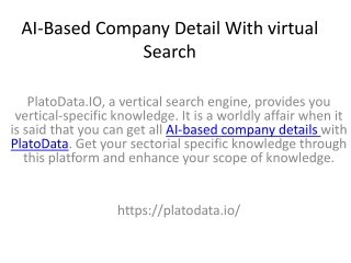 AI-Based Company Detail With virtual Search