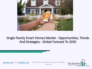 Single-Family Smart Homes Market - Opportunities, Trends And Strategies - Global Forecast To 2030