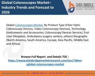 Colonoscopes market