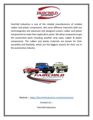 Automotive and Beltline Weatherstrips by Fairchild Industries