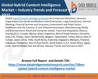 Global Hybrid Content Intelligence Market Worldwide Industry Size, Key Vendors, Growth Drivers