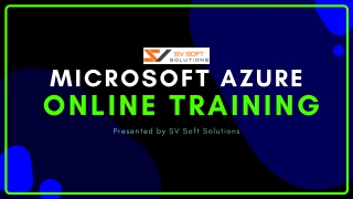 Learn Microsoft Azure Online Training | SV Soft Solutions
