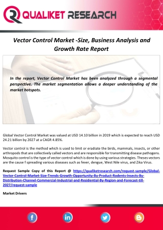 Vector Control Market Size, Latest Trends and Forecast Report to 2027