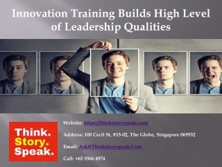 Innovation Training Builds High Level of Leadership Qualities.