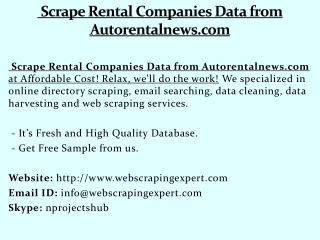 Scrape Rental Companies Data from Autorentalnews.com
