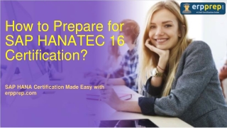 SAP HANATEC 16 Certification : Latest Questions and Exam Tips [PDF]