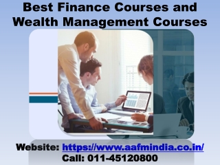 Best Finance Courses and Wealth Management Courses - AAFM India