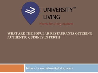 What are the popular restaurants offering authentic cuisines in perth