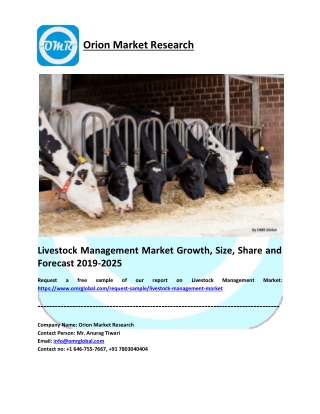 Livestock Management Market Growth, Size, Share and Forecast 2019-2025