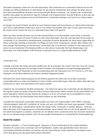 Unbedingt lesen vor dem Kauf - Lockenstab Preisvergleich  2020