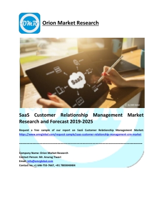 SaaS Customer Relationship Management Market Research and Forecast 2019-2025