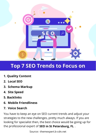 Top 7 SEO Trends to Focus on
