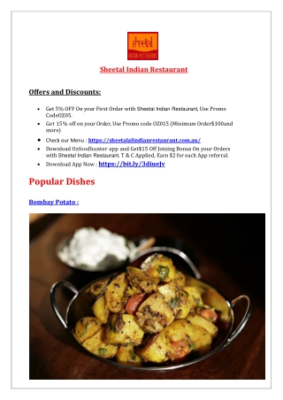 5% Off - Sheetal Indian restaurant - Takeaway Helenvale, Qld