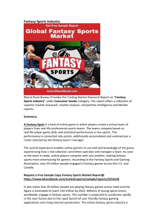 Global Fantasy Sports Market Research Report Forecast 2025