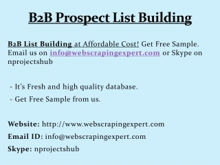 B2B List Building