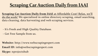 Scraping Car Auction Daily from IAAI