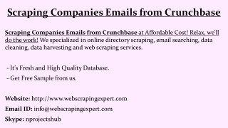 Scraping Companies Emails from Crunchbase