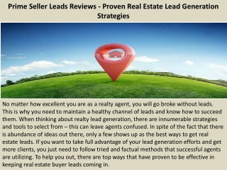 Prime Seller Leads Reviews - Proven Real Estate Lead Generation Strategies