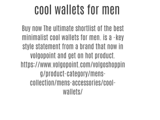 cool wallets for men