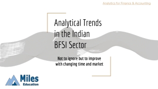 Analytical Trends in the Indian BFSI Sector