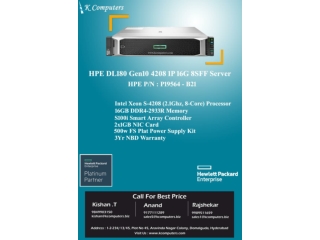 HPE DL180 Gen10 4208 1P 16G 8SFF Server