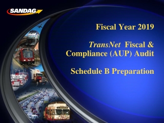 Fiscal Year 2019 TransNet Fiscal &amp; Compliance (AUP) Audit Schedule B Preparation