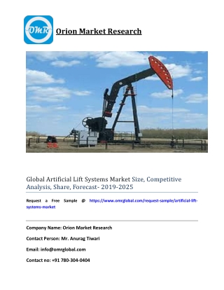 Global Artificial Lift Systems Market Size, Competitive Analysis, Share, Forecast- 2019-2025