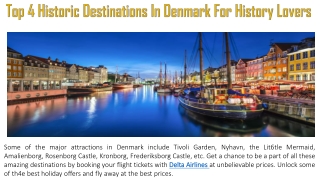 Top 4 Historic Destinations In Denmark For History Lovers