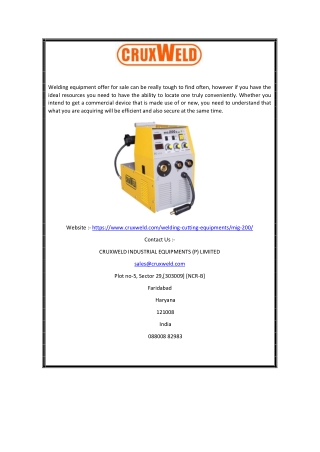 Welding Machine Price in India