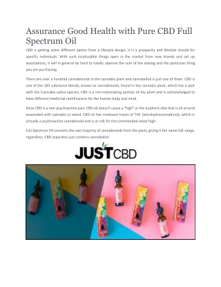 Full Spectrum CBD | Justcbdstore.com