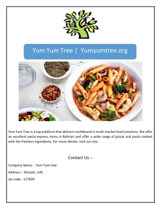 Yum Yum Tree |  Yumyumtree.org