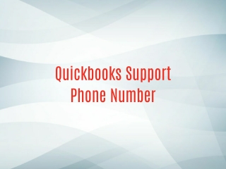 Quickbooks Support Phone Number